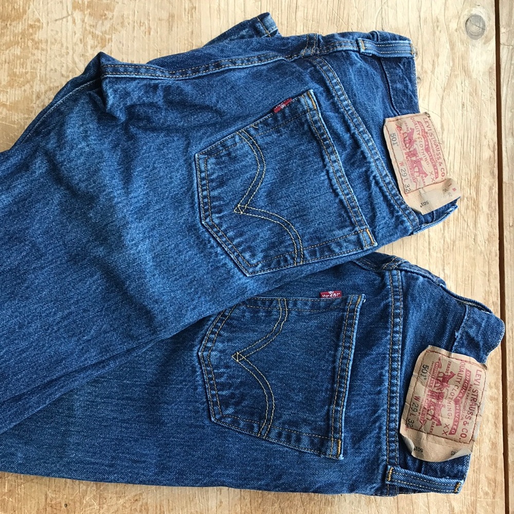 Two pairs Levi’s 501 29wx32l